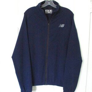 New Balance Mens L/S Stretch Navy Blue Full Zip Windbreaker NWOT - Size Medium
